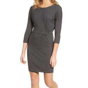 Cupcakes and Cashmere Black & White Striped Soft Dress -Slip-on & Go! Women's XS